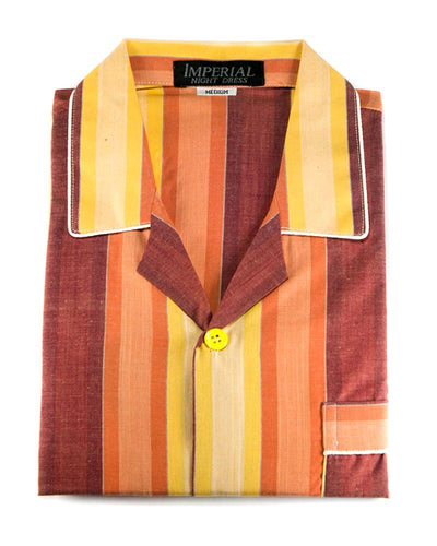 Mens Wedding Nightwear - Striped Design Nightdress By Hy-Brow Plus High Classic