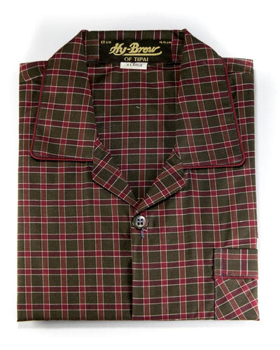 Mens Wedding Nightdress - Checkered Design Nightwear By Hy-Brow Plus High Classic