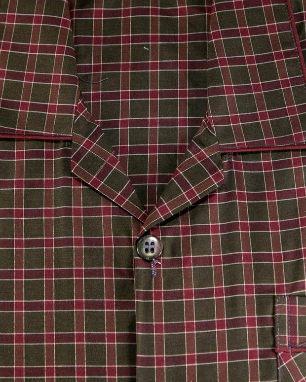 Mens Wedding Nightdress - Checkered Design Nightwear By Hy-Brow Plus High Classic
