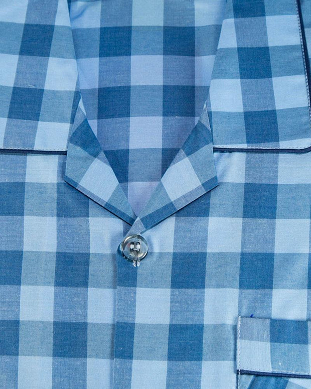 Mens Wedding Nightdress - Checkered Design Nightwear By Hy-Brow Plus High Classic