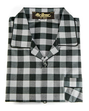 Mens Wedding Nightdress - Checkered Design Nightwear By Hy-Brow Plus High Classic