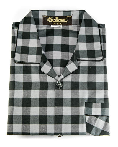 Mens Wedding Nightdress - Checkered Design Nightwear By Hy-Brow Plus High Classic