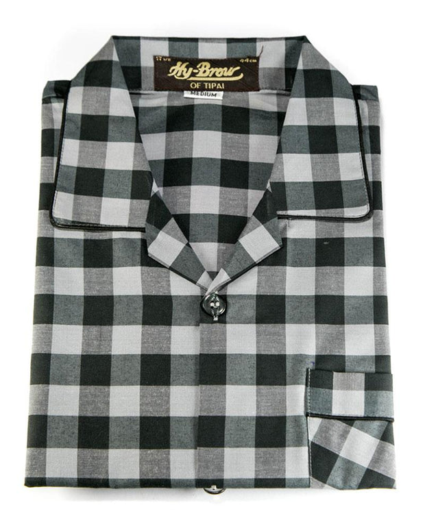 Mens Wedding Nightdress - Checkered Design Nightwear By Hy-Brow Plus High Classic