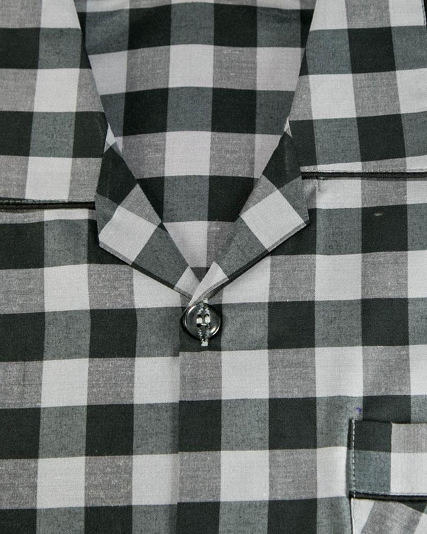 Mens Wedding Nightdress - Checkered Design Nightwear By Hy-Brow Plus High Classic