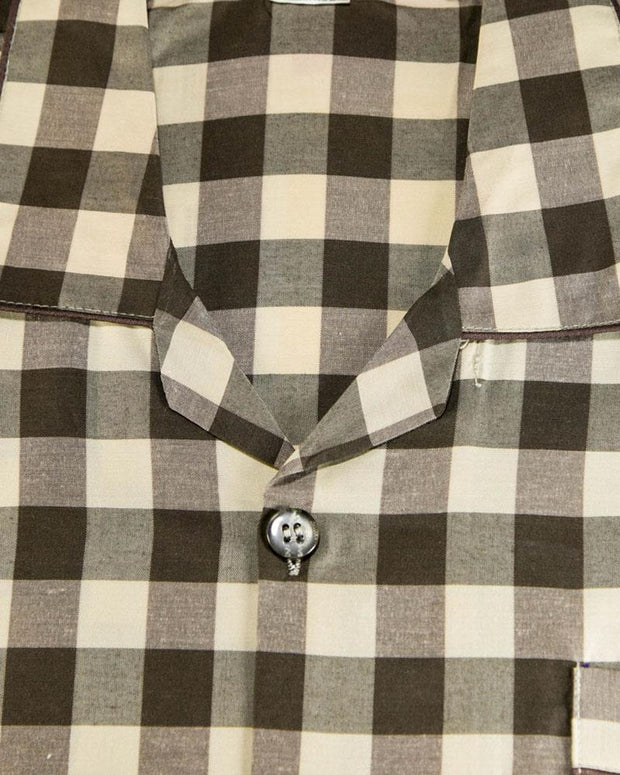 Mens Wedding Nightdress - Checkered Design Nightwear By Hy-Brow Plus High Classic