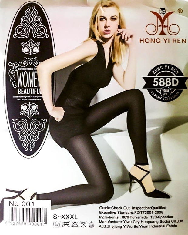 Black Sexy Leg Stocking - Fashion tights Full Leg Stocking - 001