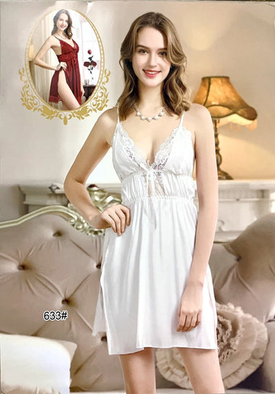 2 Pcs Sexy Short Nighty With Panty - 633