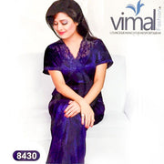 2 Pcs Honeymoon Nighty Set - V8430 - Satin Silk Nighty by Vimal Fashion - Nighty Sets - diKHAWA Online Shopping in Pakistan