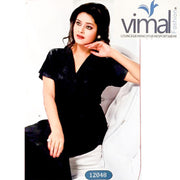 2 Pcs Honeymoon Nighty Set - V12048 - Satin Silk Nighty by Vimal Fashion - Nighty Sets - diKHAWA Online Shopping in Pakistan