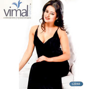 2 Pcs Honeymoon Nighty Set - V12048 - Satin Silk Nighty by Vimal Fashion - Nighty Sets - diKHAWA Online Shopping in Pakistan