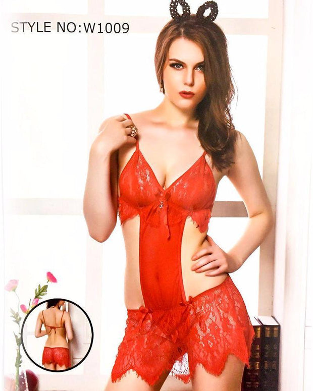 Sexy Bridal Red Lingerie W1009 - Wedding Lingerie - Lingerie - diKHAWA Online Shopping in Pakistan