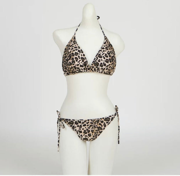 Cheetah Print Bikini - Silk Padded Bikini & Swimwear