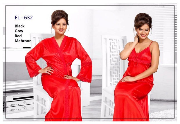 2 Pcs FL-632 - Flourish Exclusive Bridal Nighty Set Collection