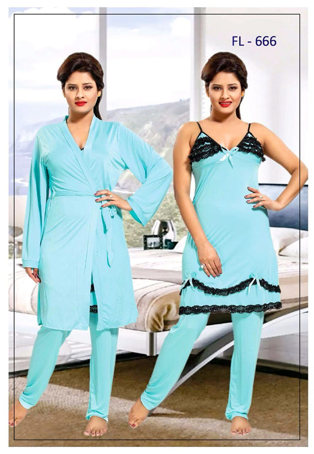Stylish FL-666 - Flourish Exclusive Bridal Nighty Set Collection
