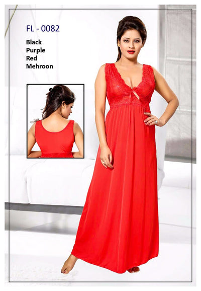 Stylish FL-0082 - Flourish Exclusive Bridal Nighty Set Collection-OFF