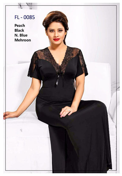 Flourish Nighty FL-0085 - 1Pcs Bridal Nighty - Long Nighty