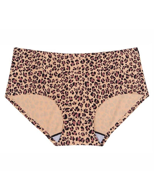 Stylish Bridal Cheetah Bra Panty Sets - Single Padded Non Wired - Brown & White