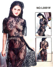 Bridal Sexy Transparent Short Lace Nighty - L0001