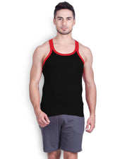 LUX - GenX Gym Vest - 5501 - Mens Sleeveless Gym Vest - Black