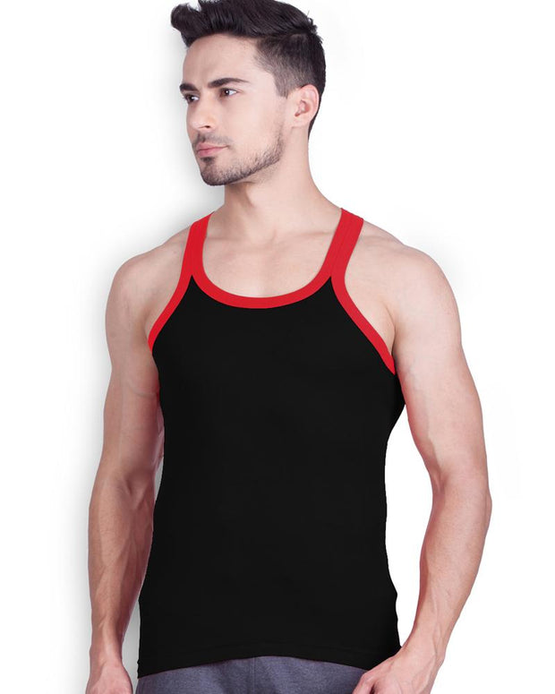 LUX - GenX Gym Vest - 5501 - Mens Sleeveless Gym Vest - Black