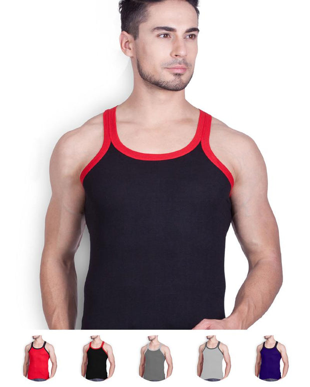 LUX - GenX Gym Vest - 5501 - Mens Sleeveless Gym Vest - Black