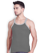 LUX - GenX Gym Vest - 5501 - Mens Sleeveless Gym Vest - Dark Grey