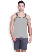 LUX - GenX Gym Vest - 5501 - Mens Sleeveless Gym Vest - Light Grey