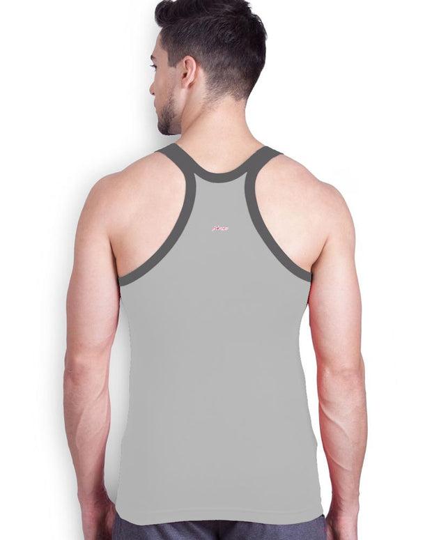 LUX - GenX Gym Vest - 5501 - Mens Sleeveless Gym Vest - Light Grey