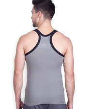 LUX - GenX Gym Vest - 5501 - Mens Sleeveless Gym Vest - Light Grey