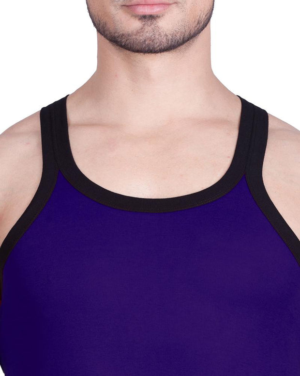 LUX - GenX Gym Vest - 5501 - Mens Sleeveless Gym Vest - Navy Blue