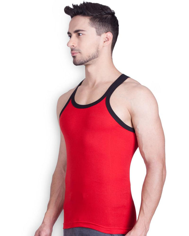 LUX - GenX Gym Vest - 5501 - Mens Sleeveless Gym Vest - Red