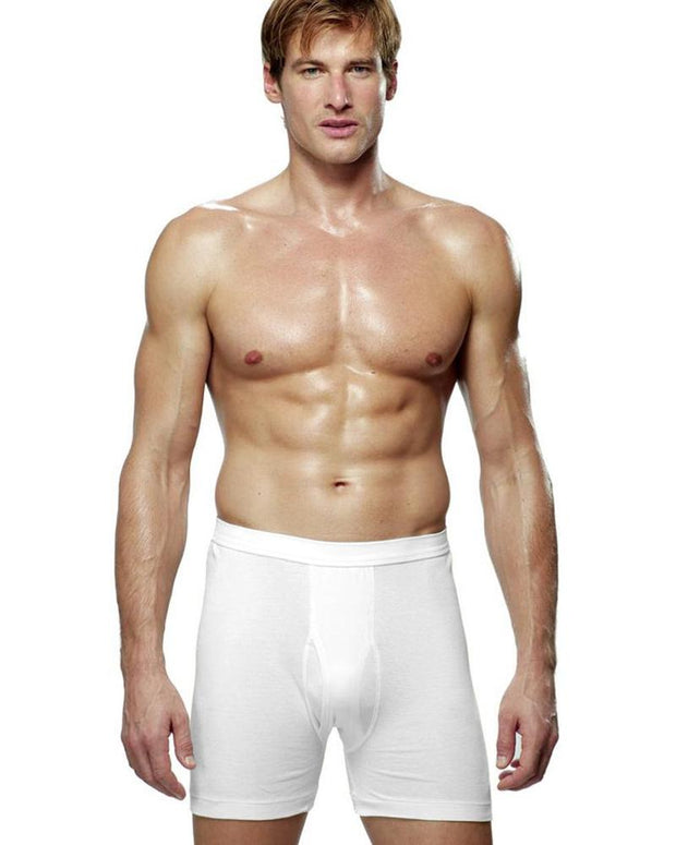 Pack of 3 - LUX Premium Mens Boxers - White Cotton Boxers