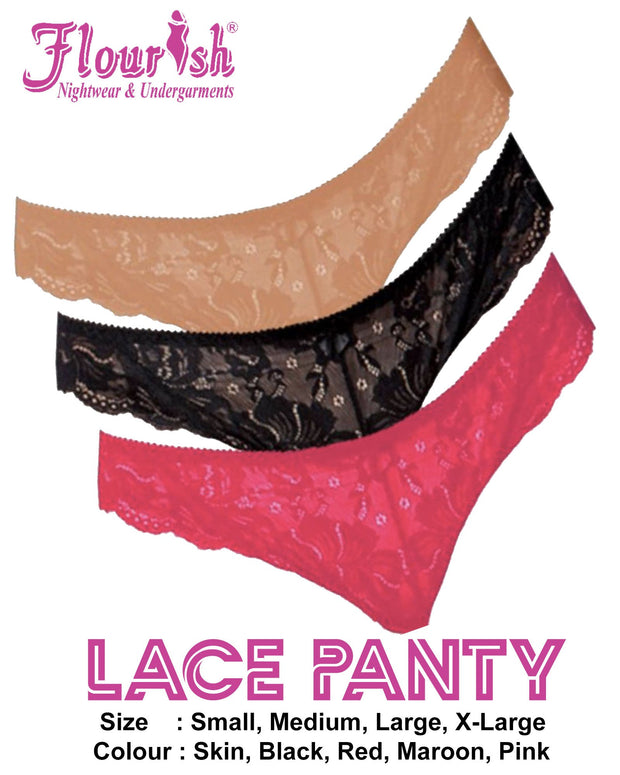 Lace Panty - Flourish Panty - Net See Through Panty