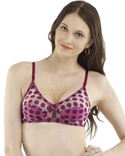 Pack Of 3 Madam Women's Floral Net Designed Bras - Non Padded,Non Wired