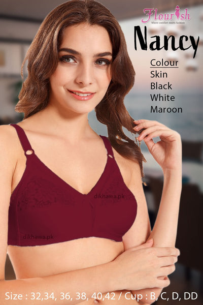 Nancy Bra - Flourish - Non Padded & Non Wired Bra - Minimizer Bra