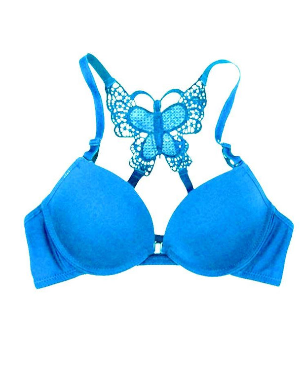 Buy Rupa Softline Butterfly 1030 Printed Bra & Panty Set Royal Blue (32B-80  cm) Online