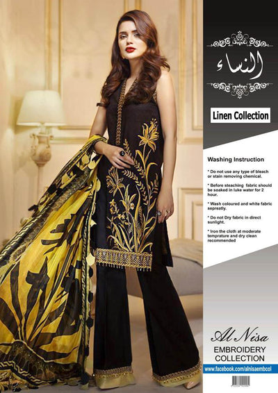 Anaya Linen & Chiffon Dresses - Embroidered Chiffon Dupatta - Replica - Unstitched