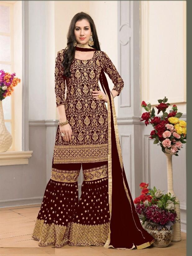 Heer Chiffon Dresses - Embroidered Chiffon Dupatta - Replica - Unstitched