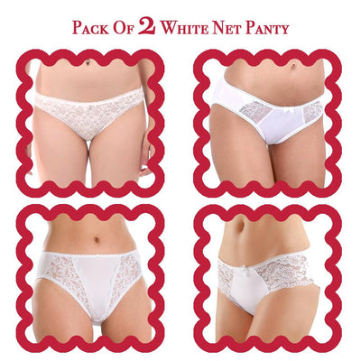 Pack of 2 Bridal White Net Panty - Panty - diKHAWA Online Shopping in Pakistan