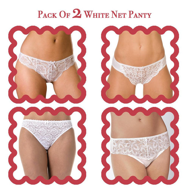 Pack of 2 Bridal White Colour Net Panty - Panty - diKHAWA Online Shopping in Pakistan