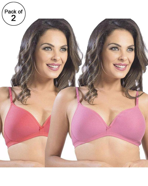 Pack of 2 - Sonari Omania Bra - Non Padded Non Wired - Imported Bra - Random Colors