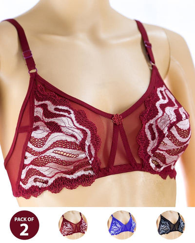 Pack of 2 Madam Bra - Limca - Non Padded Bra - Non Wired Bra