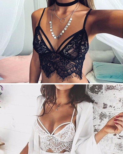 Pack of 2 New Hottest Selling Women Sexy Black Fashion Bra Strappy Push Up Bra