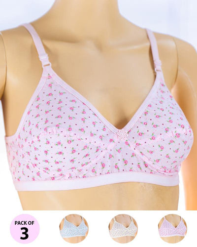 Pack of 3 Madam Bra - Safal-11 - Non Padded Bra - Non Wired Bra