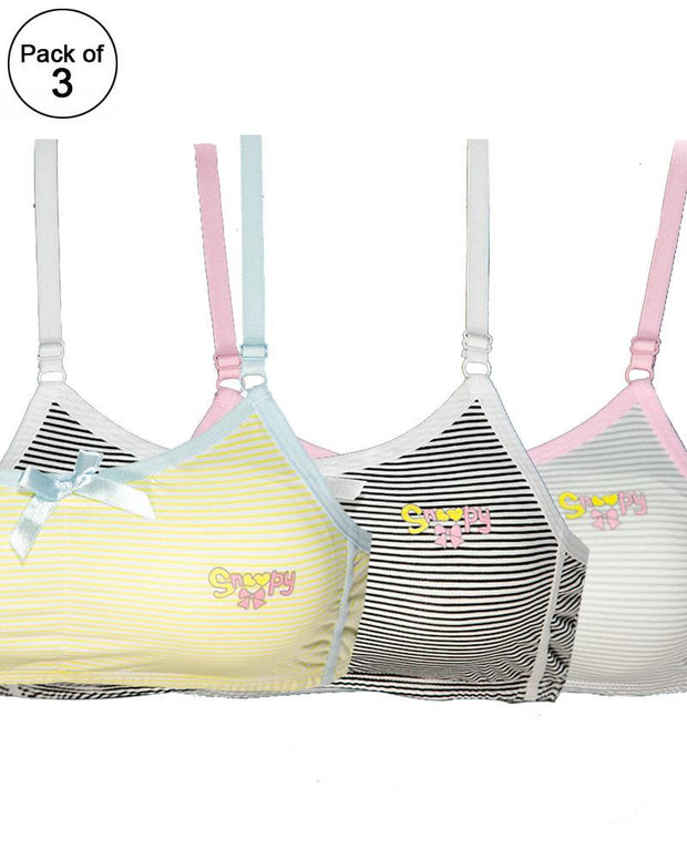 Pack of 3 -  Comforts Cotton Bra for Women