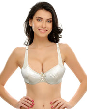 Sexy Off White Bridal Bra - Single Padded,Under Wired - Paofa