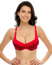 Sexy Red Bridal Bra - Single Padded,Under Wired - Paofa
