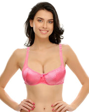 Sexy Pink Bridal Bra - Single Padded,Under Wired - Paofa