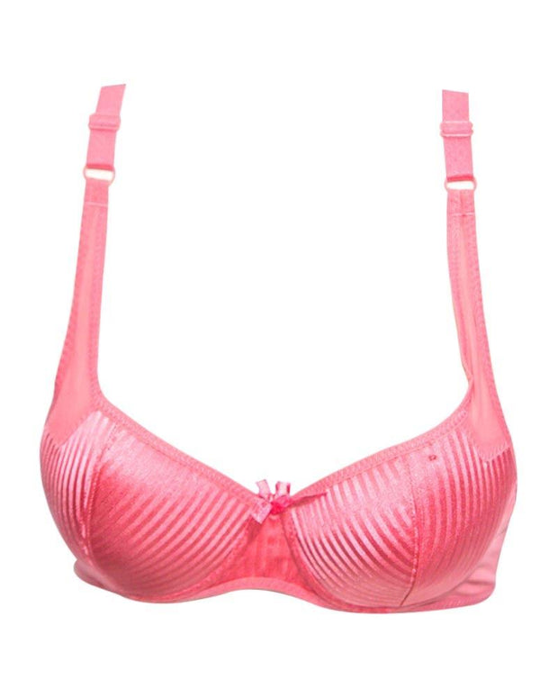 Sexy Pink Bridal Bra - Single Padded,Under Wired - Paofa