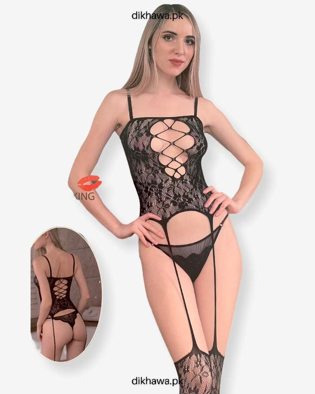 Hkmeair Khushi Print Sexy Net Bodystocking No H8265